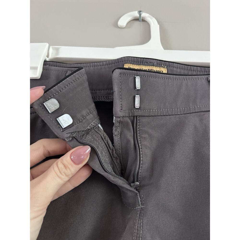 Devon Aire Riding Breeches Womens 30, Gray With Black Suede Knee Patches Accents - Picture 6 of 10